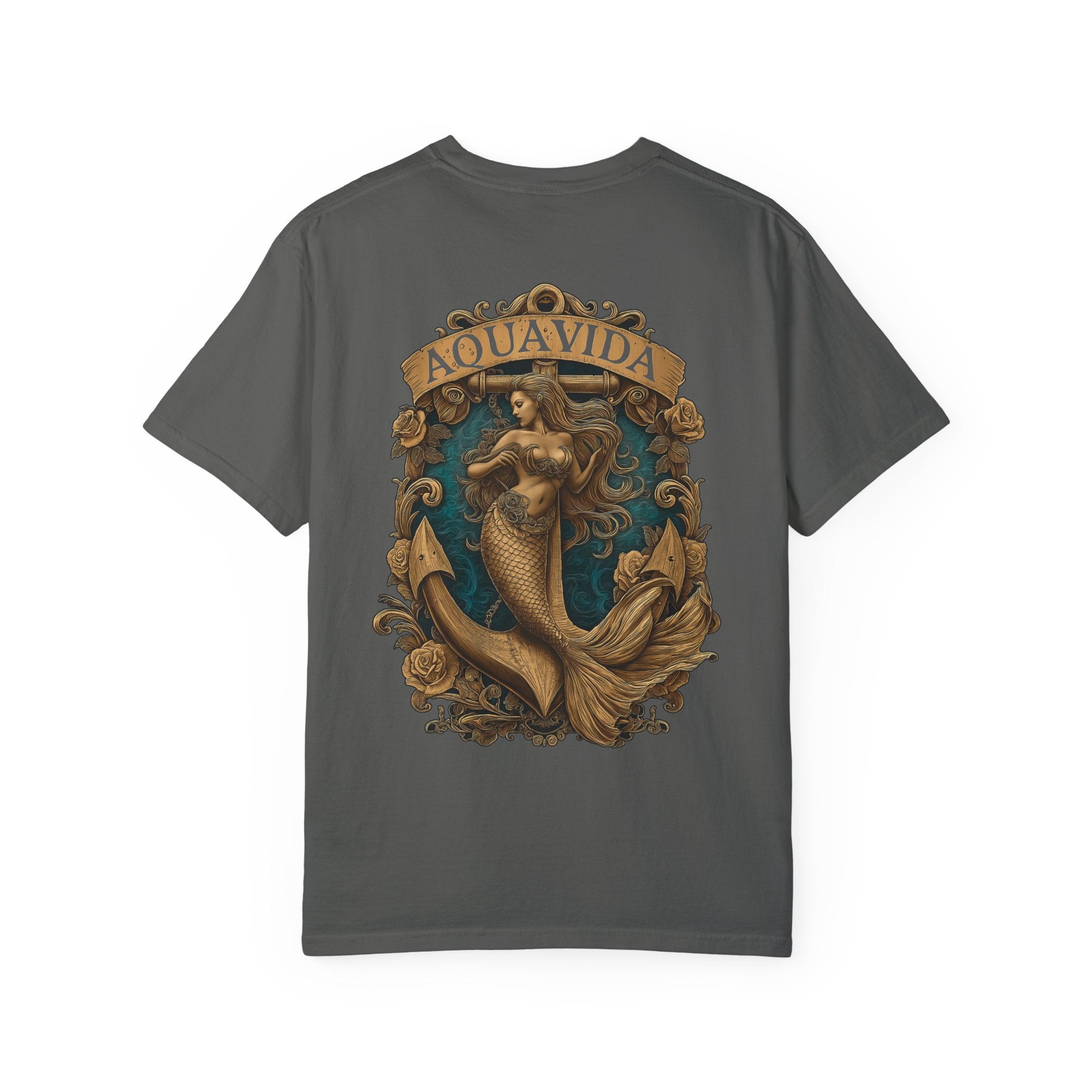 Mermaid Crest Mens AQUA VIDA Short Sleeve Tee