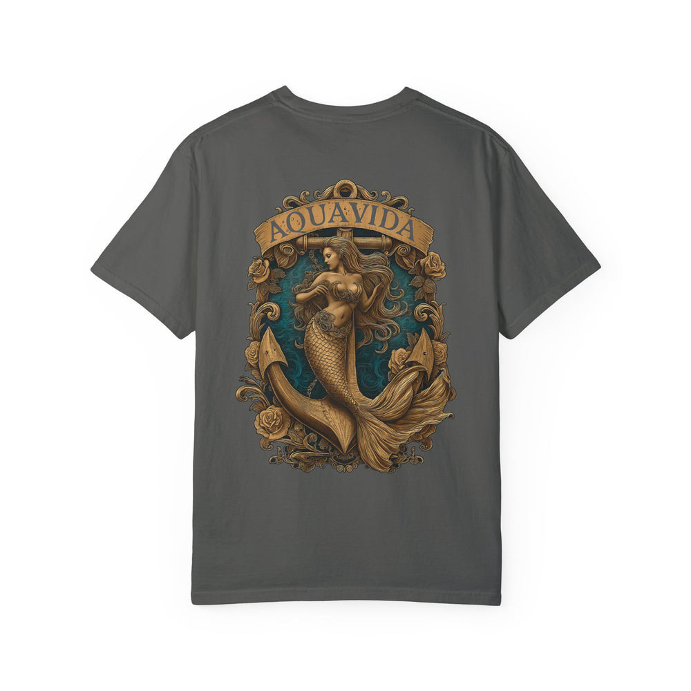 Mermaid Crest Mens AQUA VIDA Short Sleeve Tee