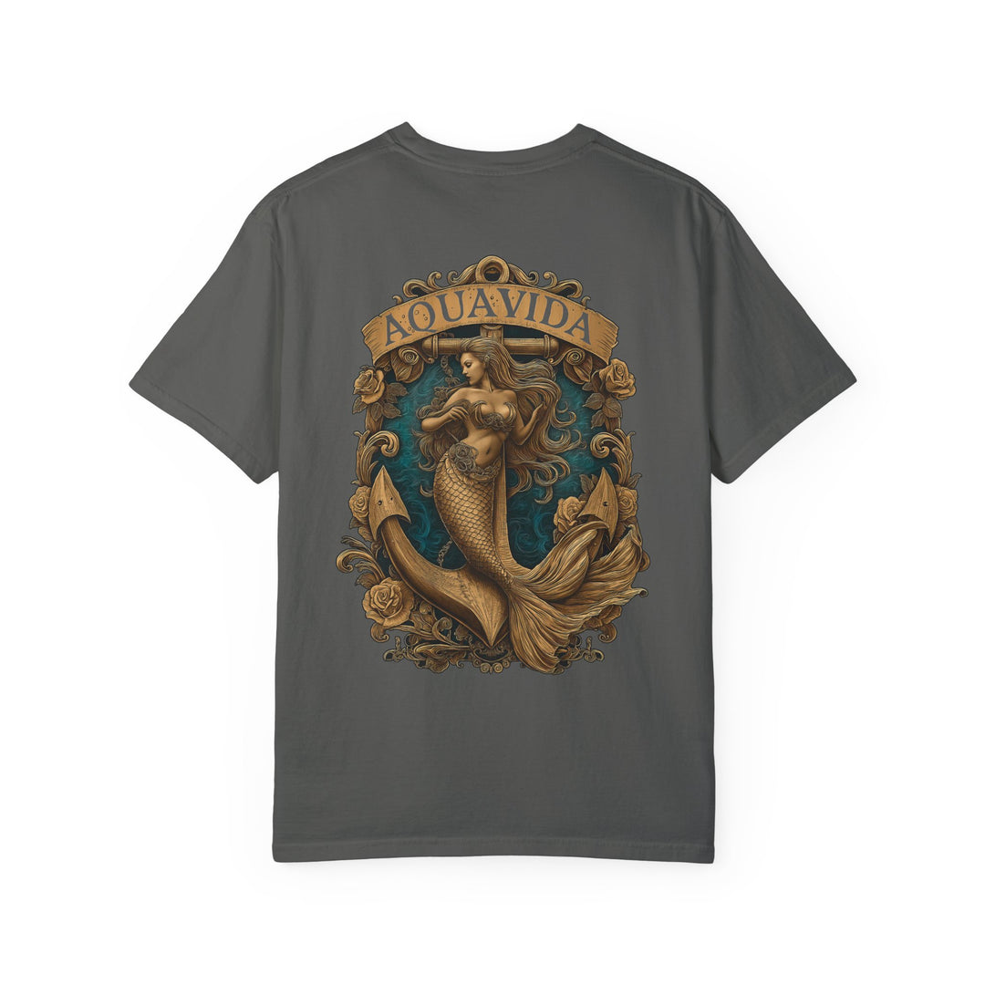 Mermaid Crest Mens AQUA VIDA Short Sleeve Tee