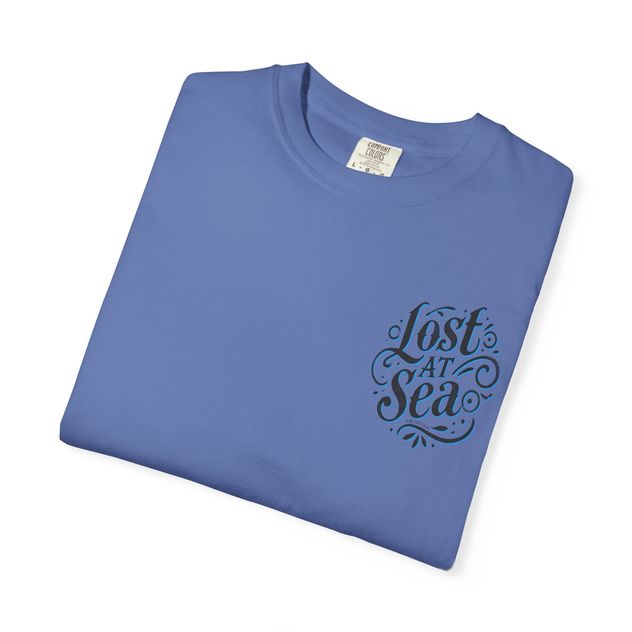 LOST AT SEA NAUTICAL COMPASS SKULLS Mens AQUA VIDA Short Sleeve Tee