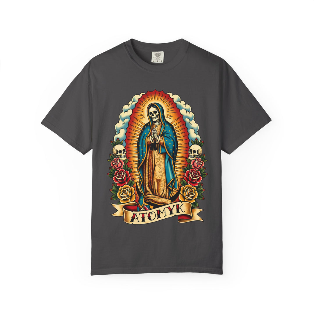 Santa Muerte Guadalupe Mens ATOMYK Short Sleeve Tee