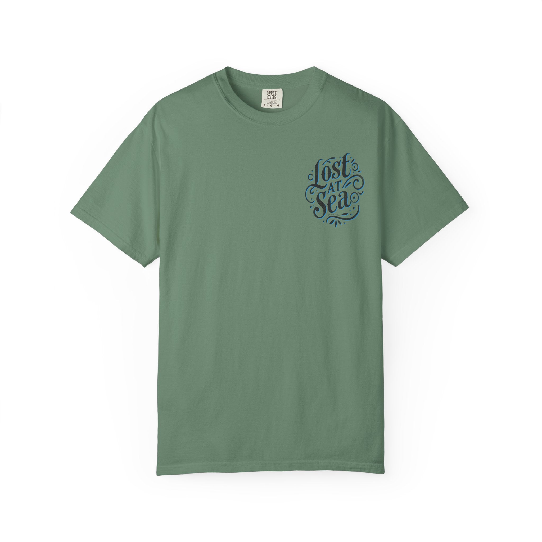 LOST AT SEA NAUTICAL COMPASS SKULLS Mens AQUA VIDA Short Sleeve Tee
