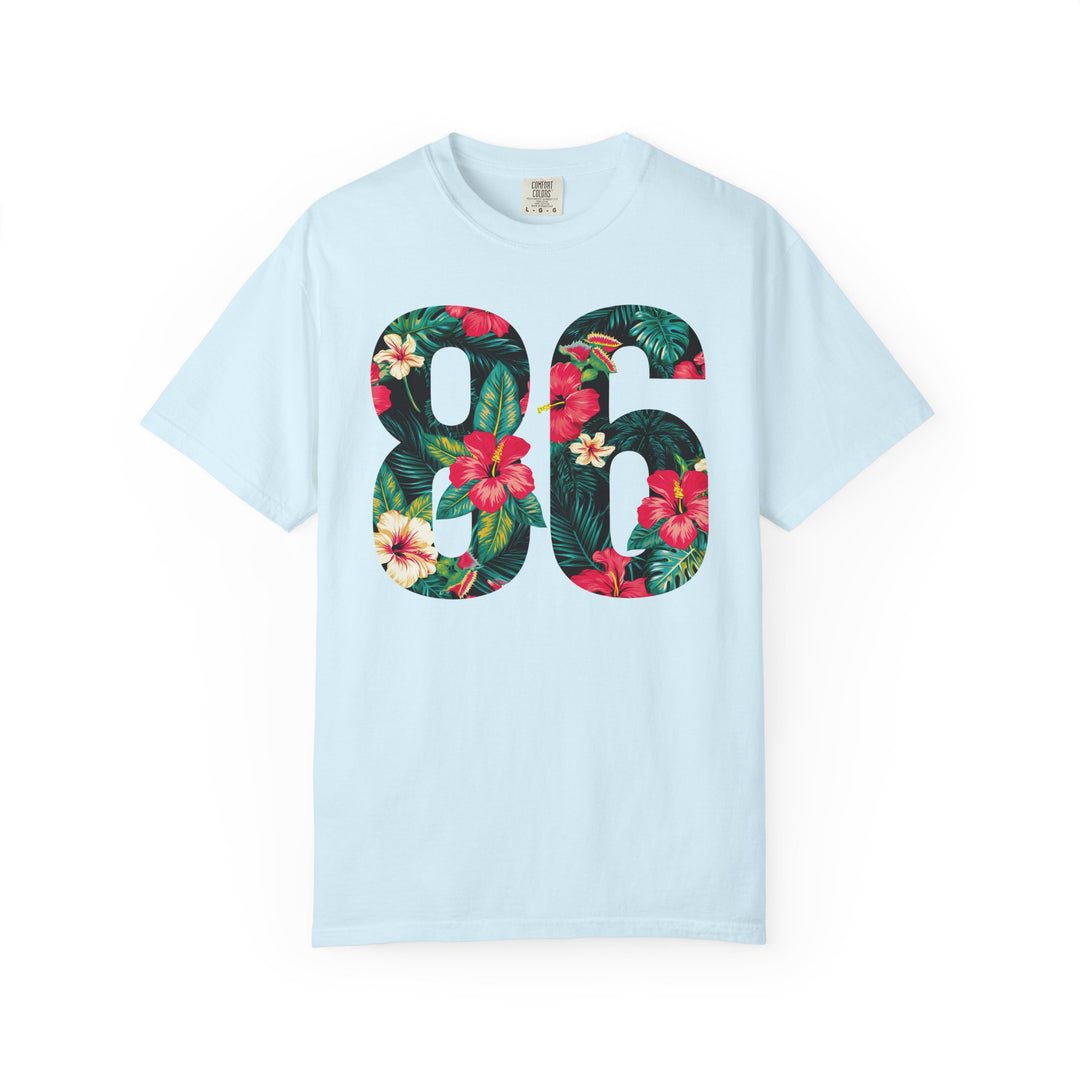 86 Floral Number Tropical Hibiscus Mens WUNDERLAND Heritage Short Sleeve Tee
