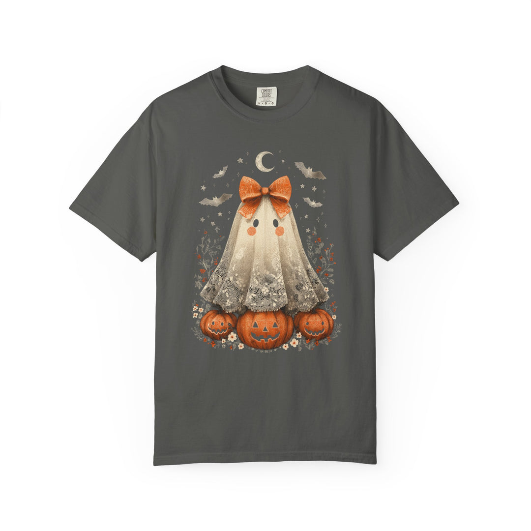 Lace Ghost Pumpkin Patch Womens WUNDERLAND Backyard Dept Halloween Booteek Short Sleeve Tee