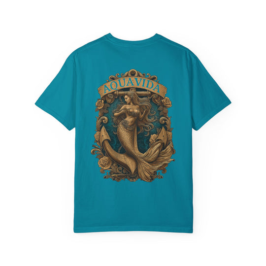 Mermaid Crest Mens AQUA VIDA Short Sleeve Tee