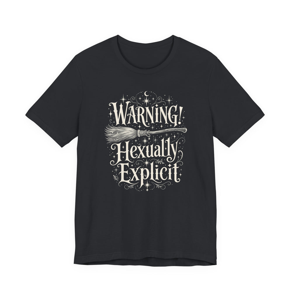 Warning! Hexually Explicit Funny Witch Pun Women's Halloween Classic Fit Tee