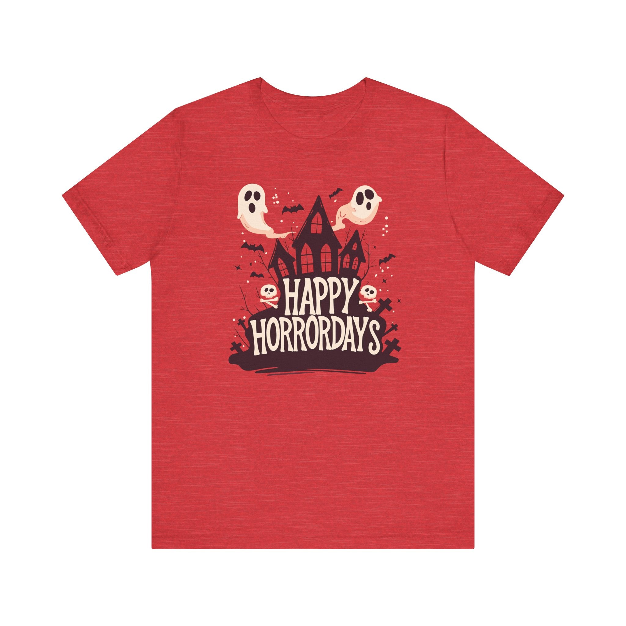 Happy Horrordays Womens Halloween Booteek Jersey Short Sleeve Tee