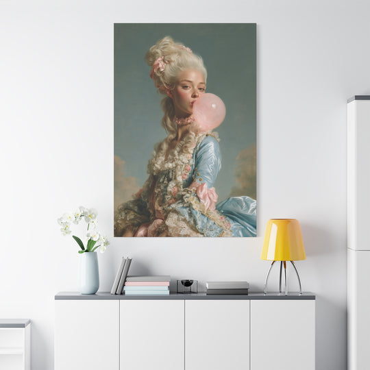 Rococo Bubble Gum Pop Princess Canvas Wall Art
