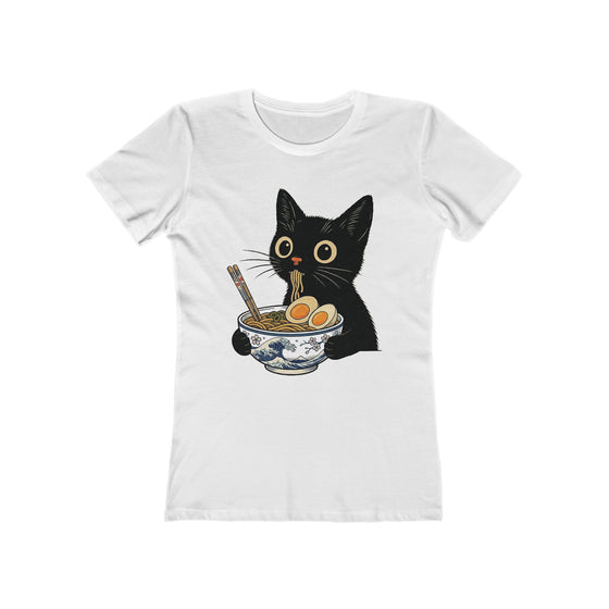 Ramen Nom Noms Kitty Womens L'Atomique Graphic Boyfriend Short Sleeve tee