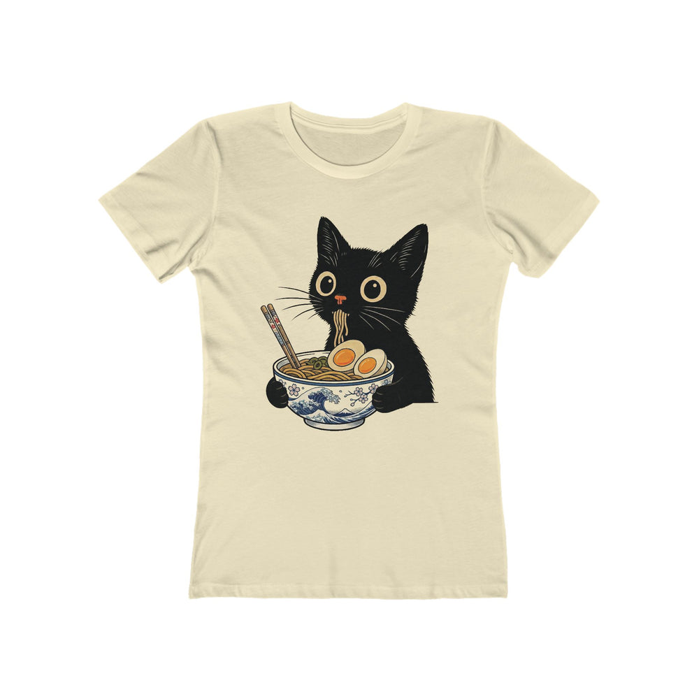 Ramen Nom Noms Kitty Womens L'Atomique Graphic Boyfriend Short Sleeve tee
