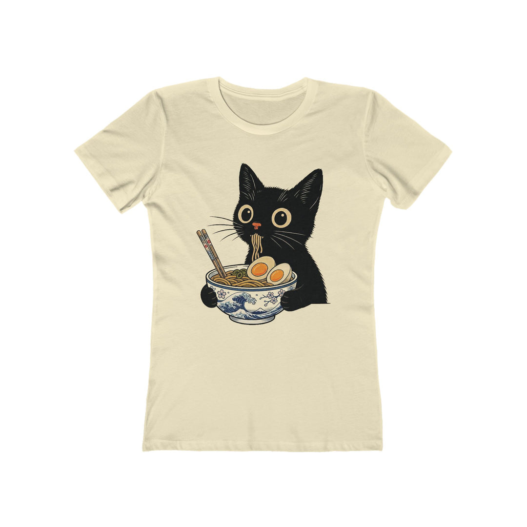 Ramen Nom Noms Kitty Womens L'Atomique Graphic Boyfriend Short Sleeve tee