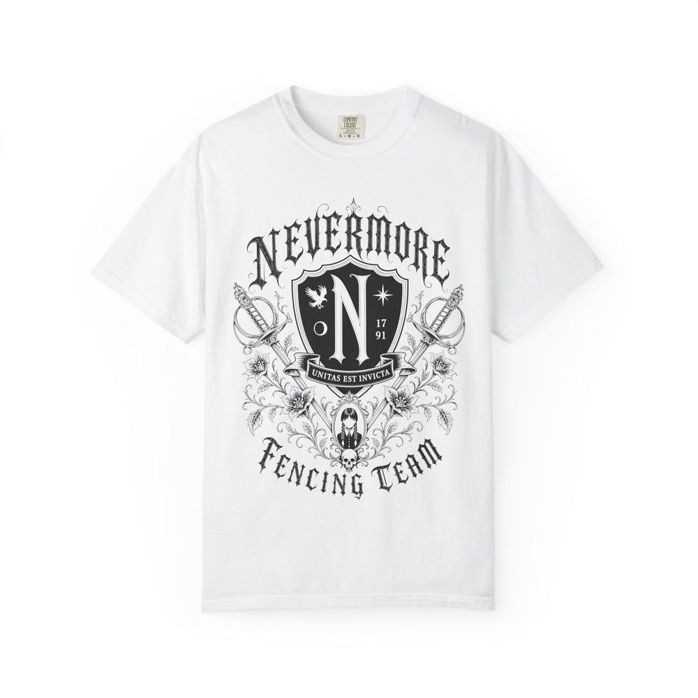 Nevermore Fencing Team Womens WUNDERLAND Halloween Booteek Short Sleeve Tee