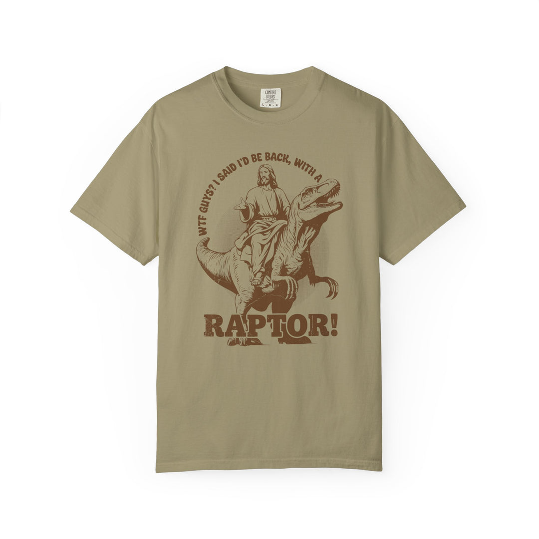 Vintage Jesus Riding Velociraptor Mens WUNDERLAND Vibes Short Sleeve Tee