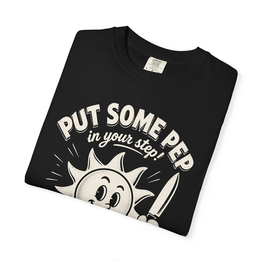 Put Some Pep In Your Step Retro Sun Mens WUNDERLAND Halloween Booteek Short Sleeve Tee
