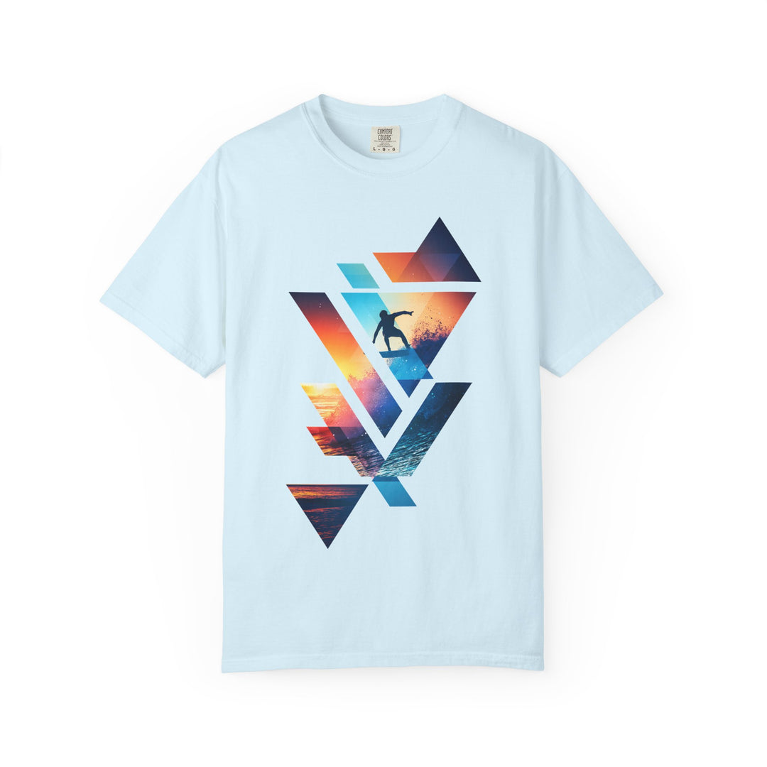Geometric Surf Sunset Mens AQUAVIDA Short Sleeve Tee