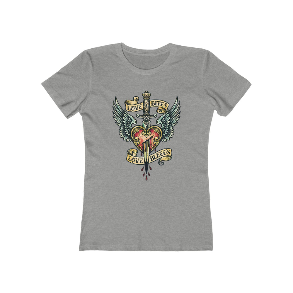 Winged Heart "Love Bites" Vintage Womens L'Atomique Boyfriend Graphic Tee