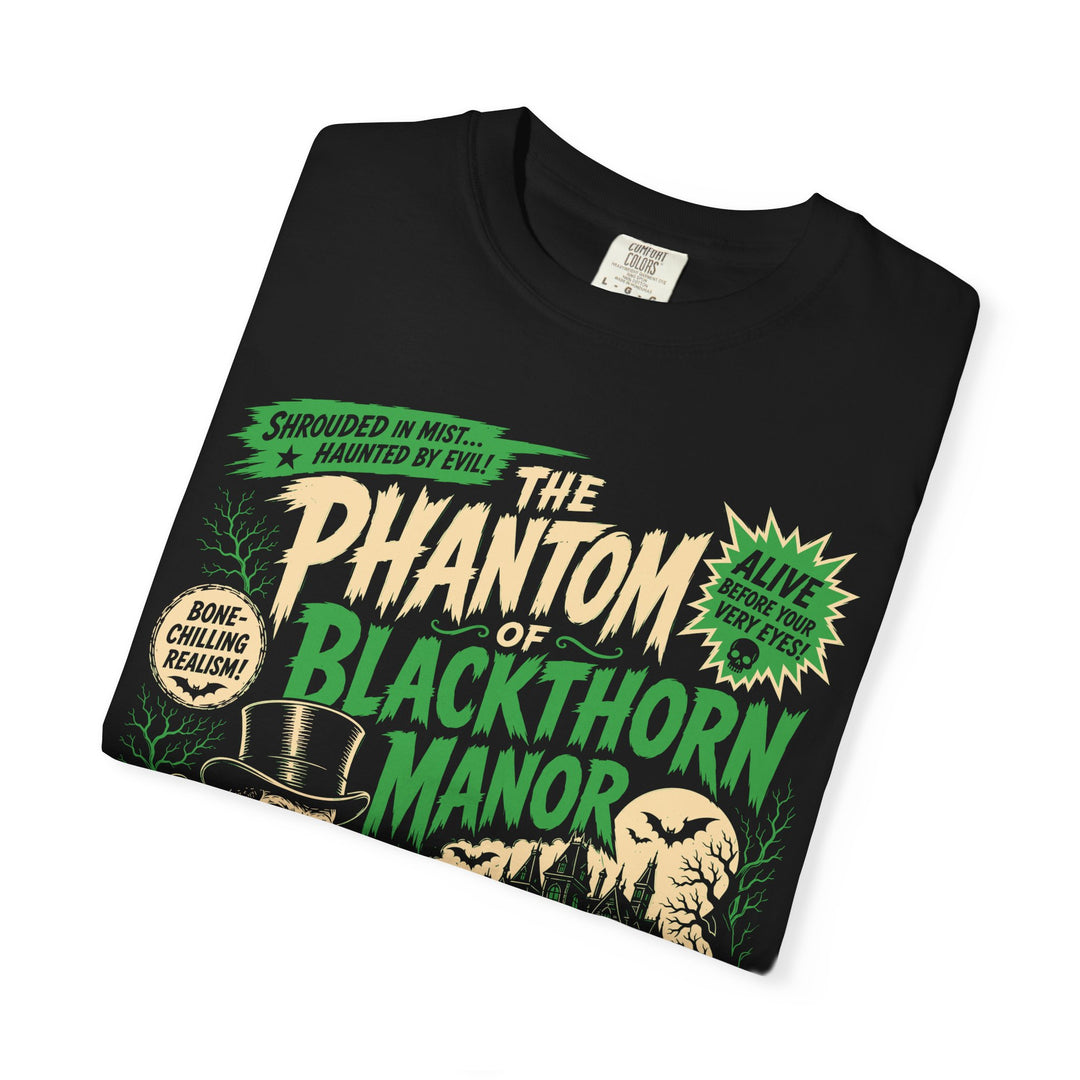 Phantom of Blackthorn Manor Horror Poster Mens WUNDERLAND Halloween Booteek Short Sleeve Tee