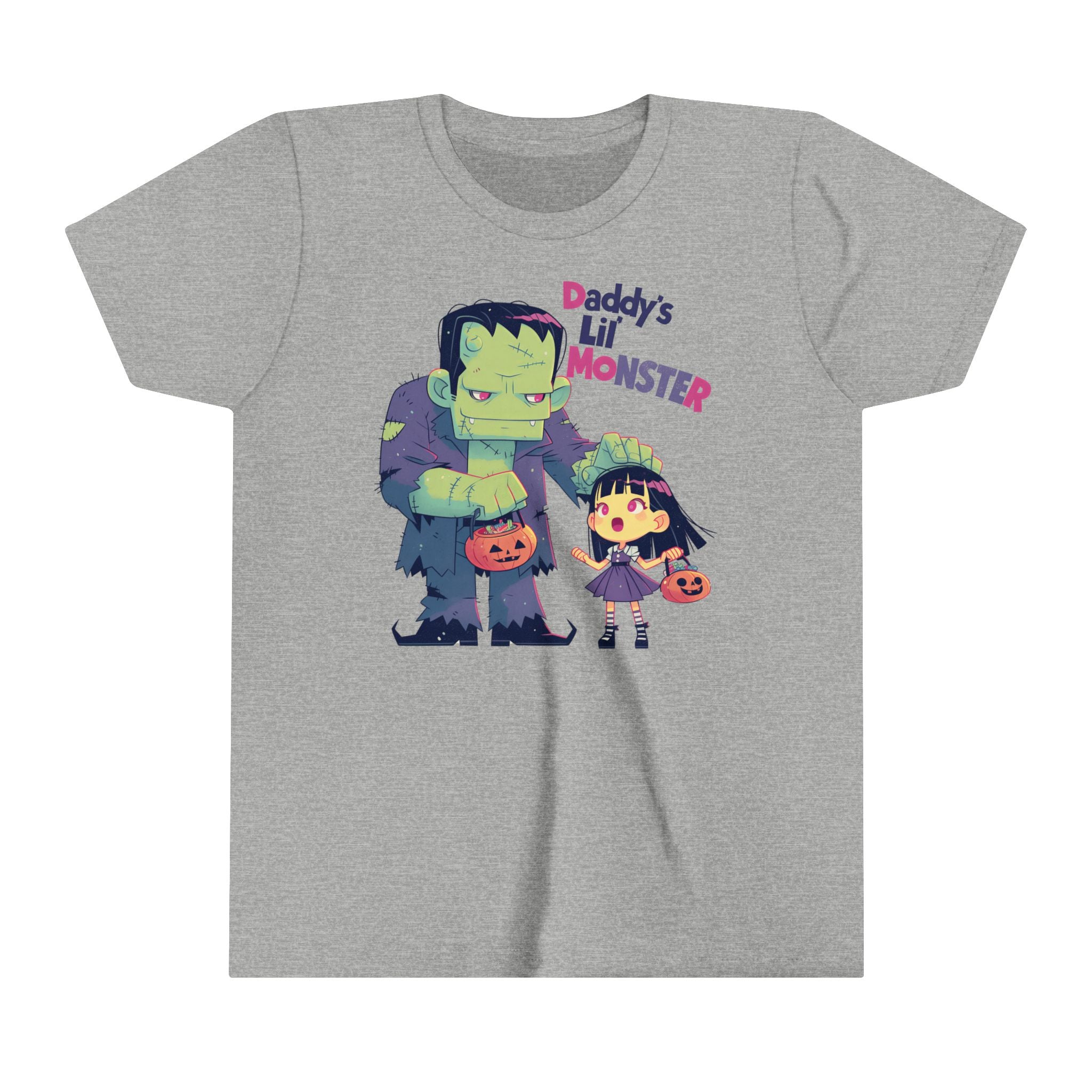 Daddy's Monster Girls Halloween Short Sleeve Tee