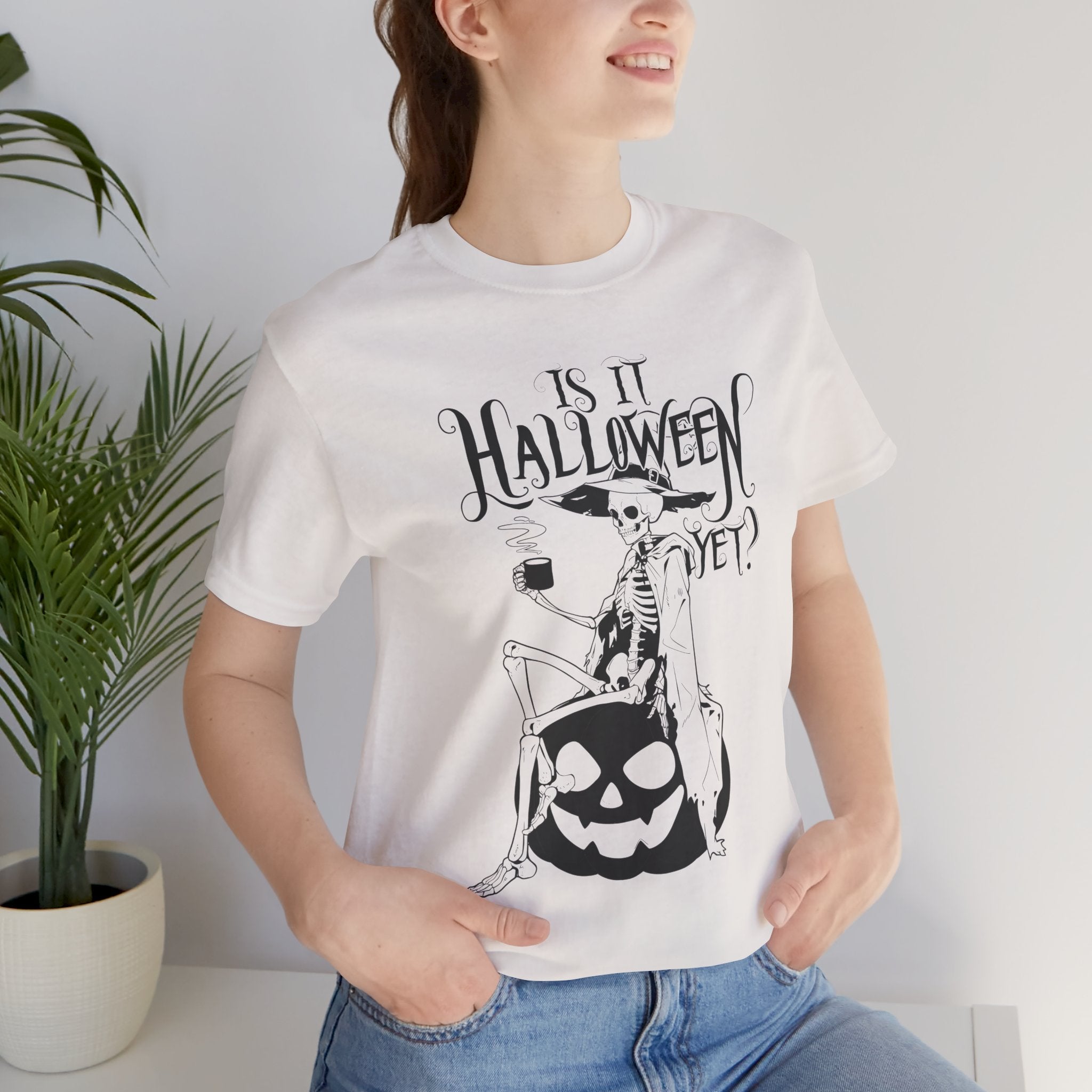 Is It Halloween Yet Witch Pumpkin Womens Halloween Booteek Jersey Short Sleeve Tee