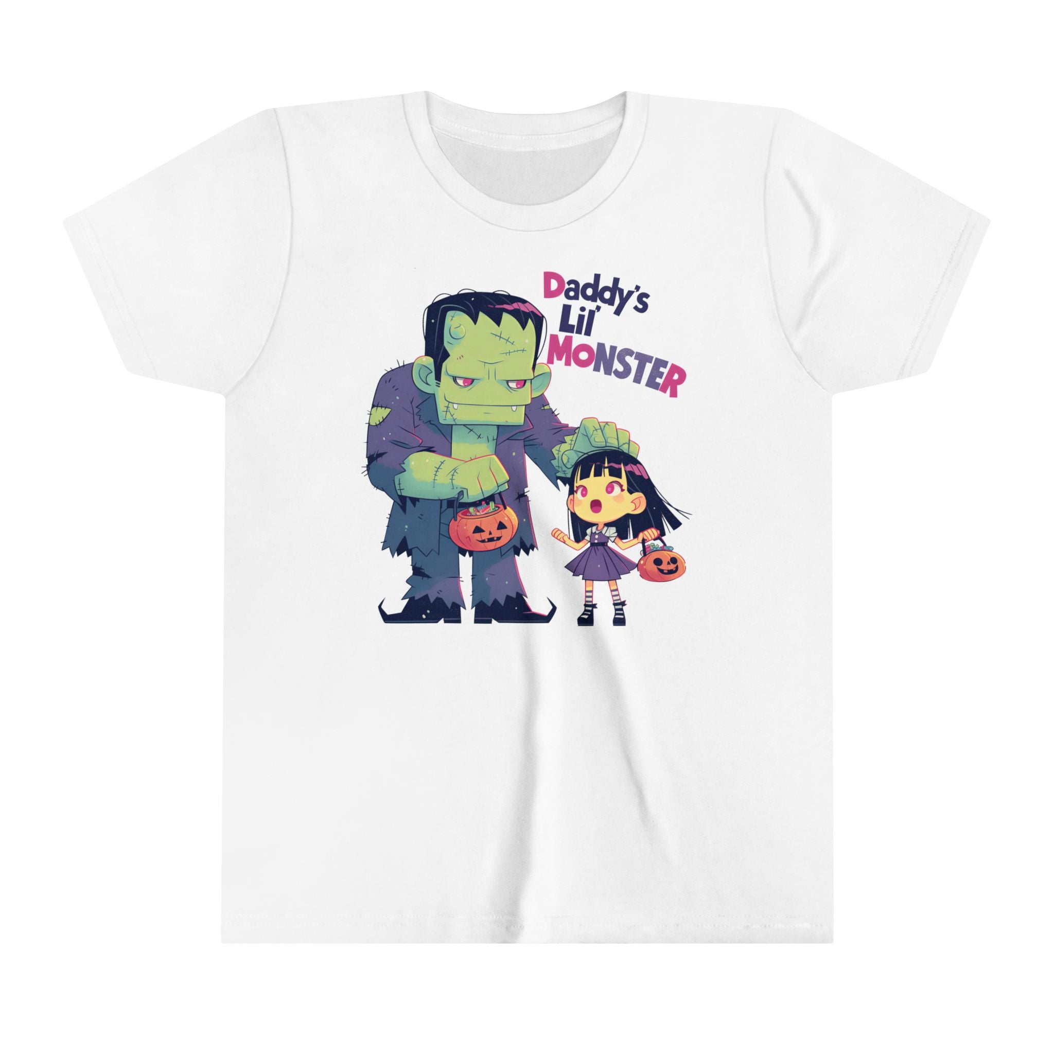 Daddy's Monster Girls Halloween Short Sleeve Tee