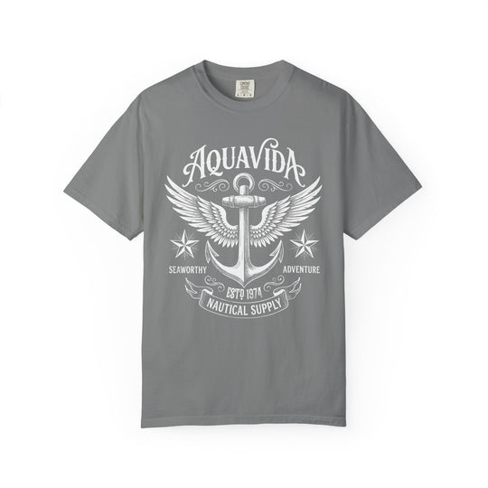 Anchor Wings Nautical Vintage Seaworthy Adventure Mens AQUAVIDA Short Sleeve Tee