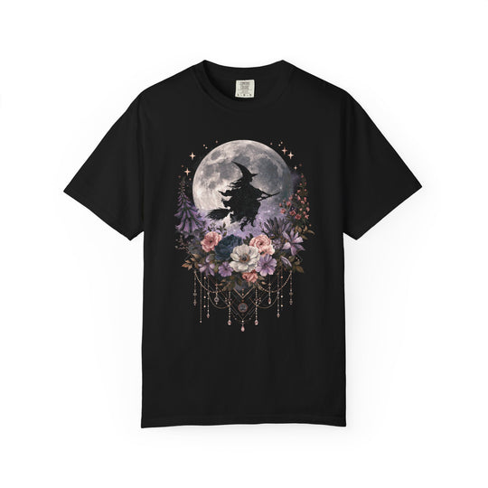 Floral Moonlit Witch Silhouette Women&