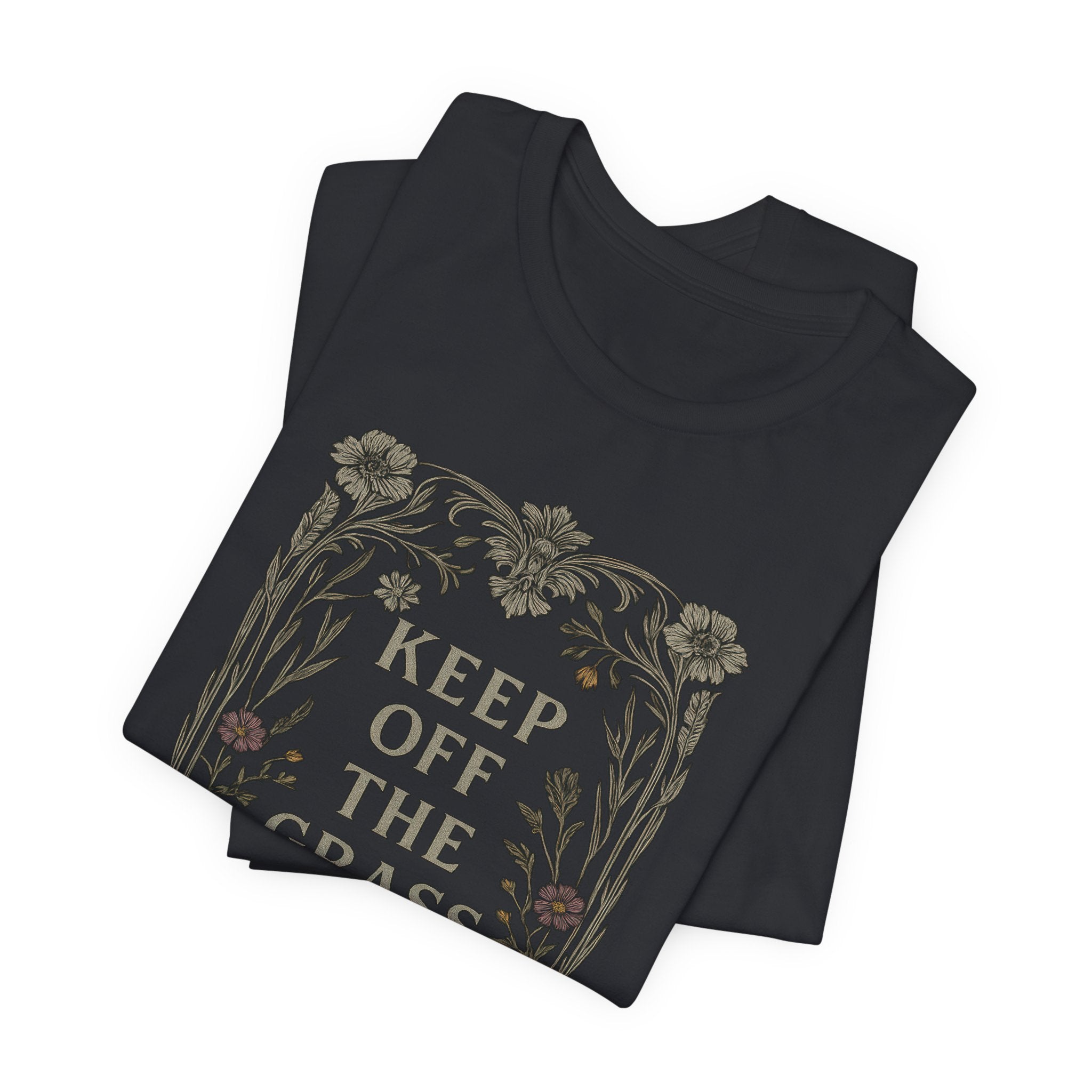 KEEP OFF THE GRASS Vintage Womens L'Atomique Graphic Tee