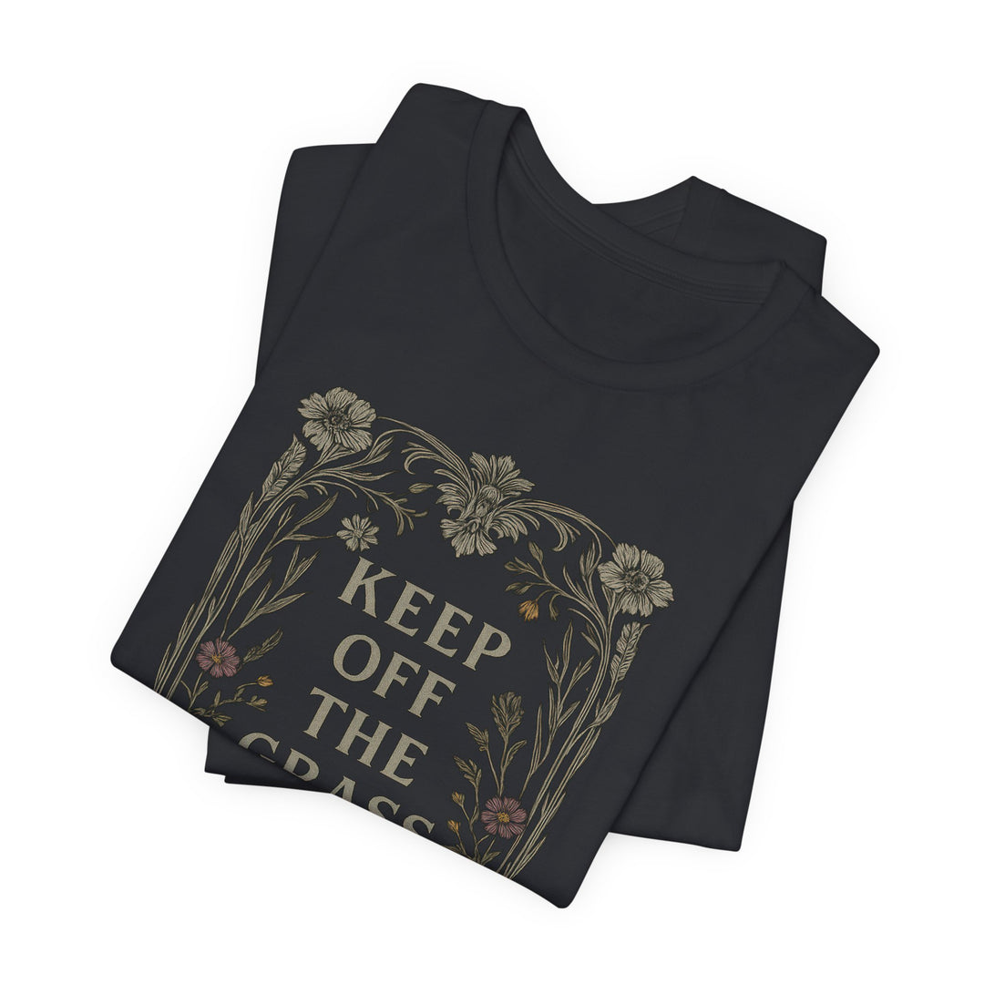 KEEP OFF THE GRASS Vintage Womens L'Atomique Graphic Tee