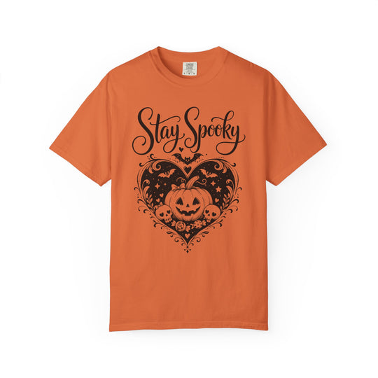 Stay Spooky Pumpkin Heart Womens WUNDERLAND Halloween Booteek Short Sleeve Tee