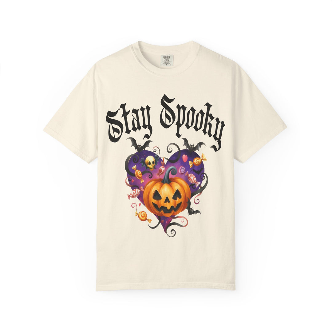 Stay Spooky Gothic Pumpkin Heart Womens WUNDERLAND Backyard Dept Halloween Booteek Short Sleeve Tee