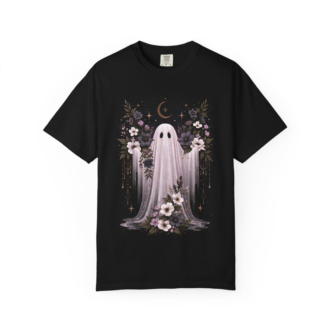Cute Floral Ghost Crescent Moon Women&