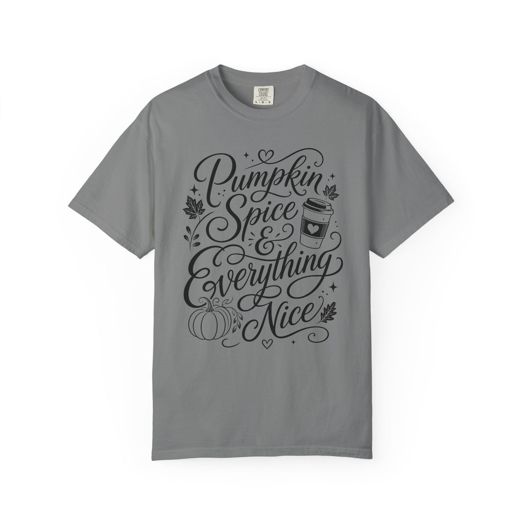 Pumpkin Spice &amp; Everything Nice Womens WUNDERLAND Halloween Booteek Short Sleeve Tee