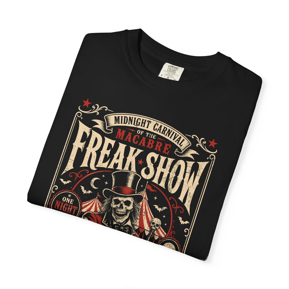 Midnight Carnival Macabre Skeleton Men's Relaxed Fit Halloween Tee