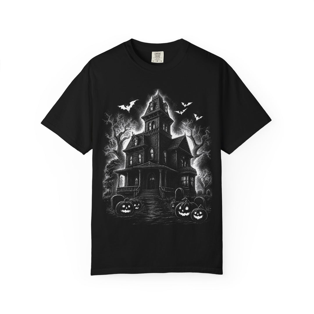 Haunted House Spooky Mens WUNDERLAND Halloween Booteek Short Sleeve Tee