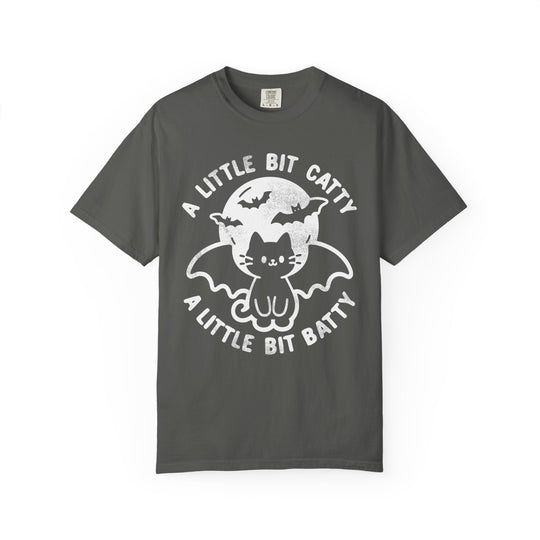 A Little Bit Batty A Little Bit Catty Womens WUNDERLAND Backyard Dept Halloween Booteek Short Sleeve Tee