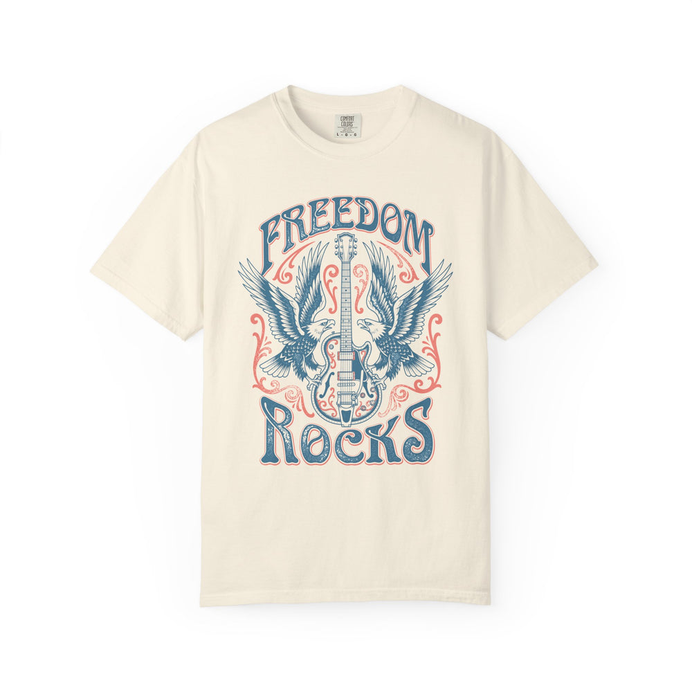 Freedom Rocks Music Festival Womens L'Atomique Relaxed Fit Comfort Colors Graphic Tee