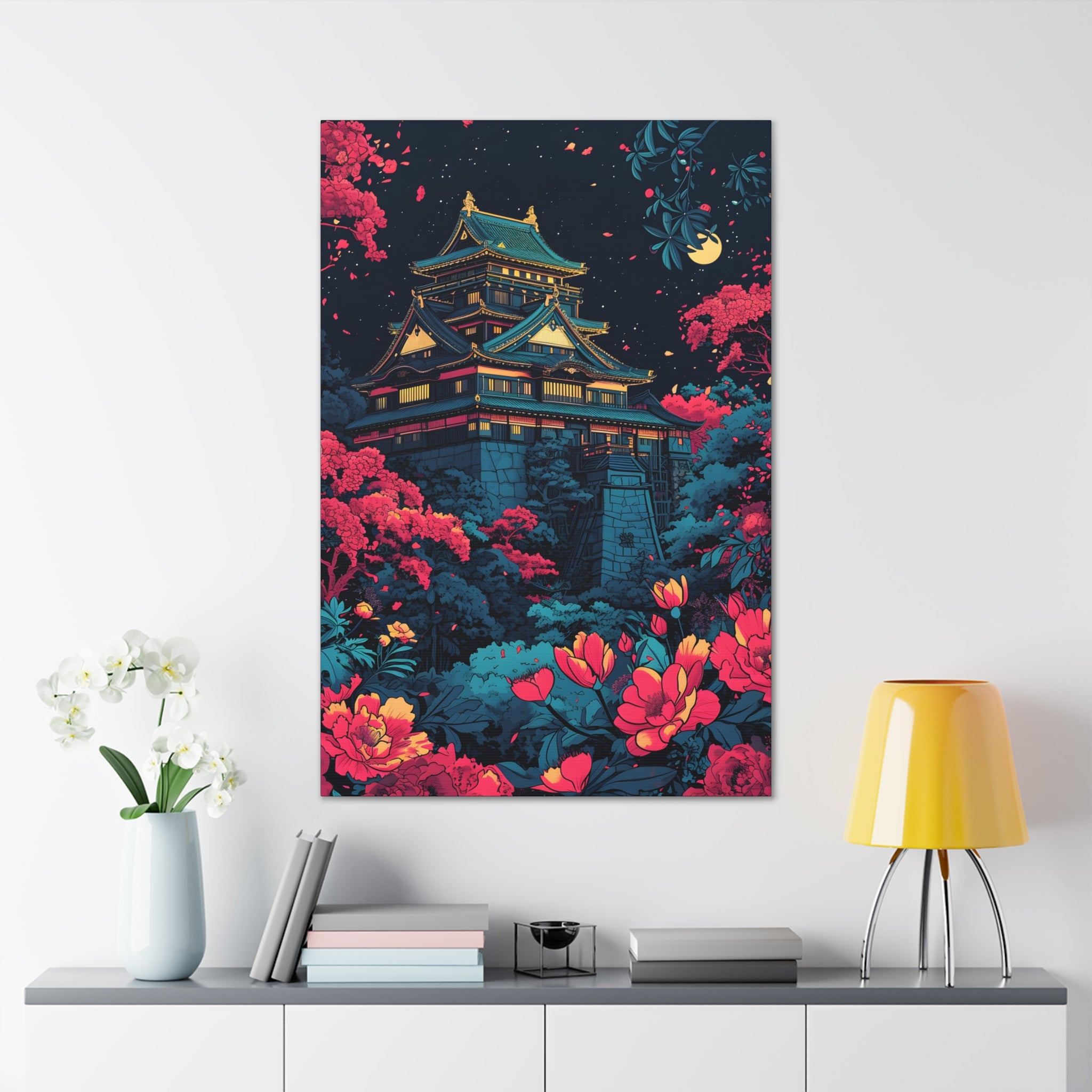 Under the Osaka Moon Canvas Print