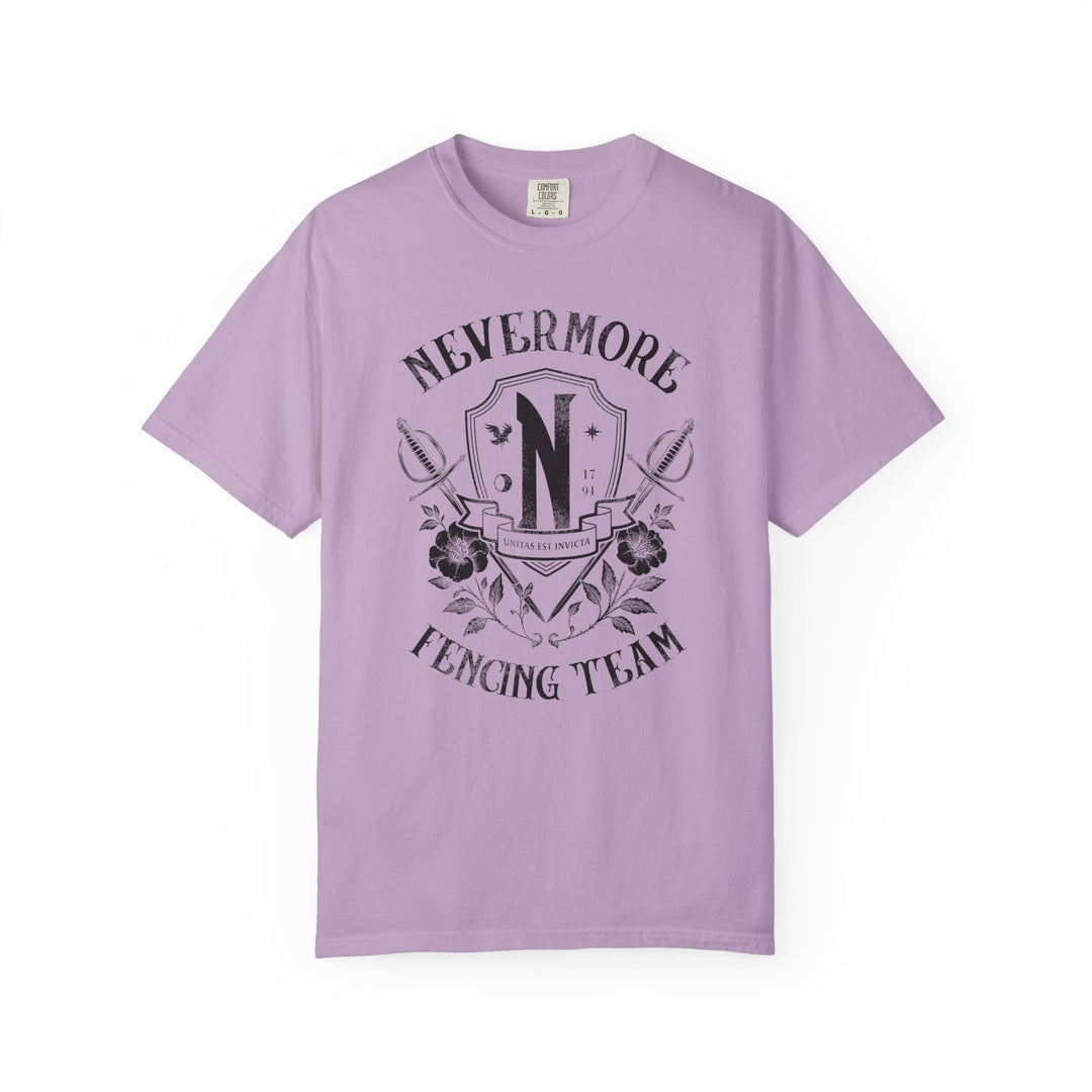 Nevermore Fencing Team Womens WUNDERLAND Backyard Dept Halloween Booteek Short Sleeve Tee