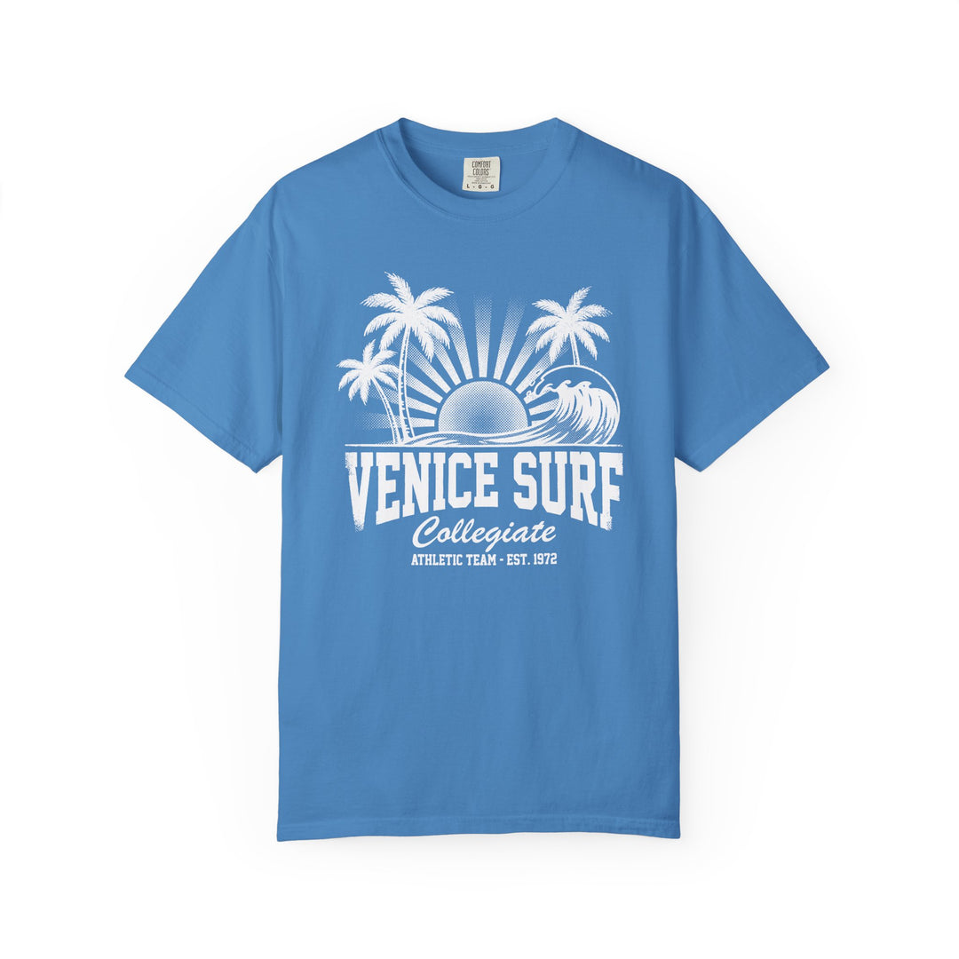 Venice Surf Sunset Beach Womens L'Atomique Relaxed Fit Comfort Colors Graphic Tee