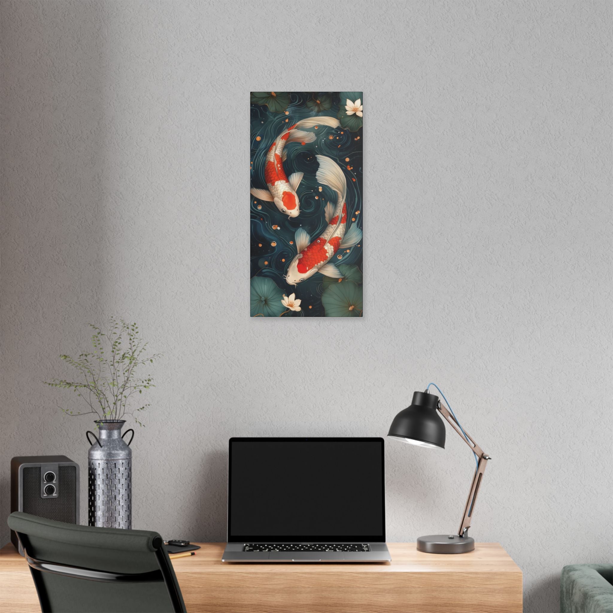 Koi Downstream Canvas Print