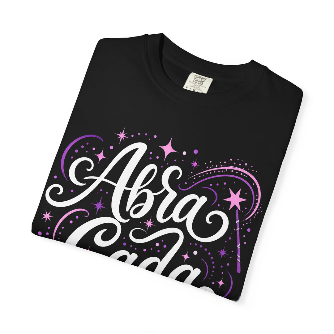 Abracadabra Magical Script Womens WUNDERLAND Halloween Booteek Short Sleeve Tee