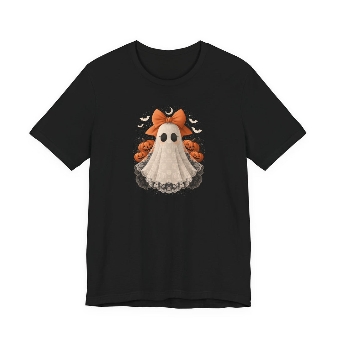 Lace Ghost With Pumpkins &amp; Bow Women&