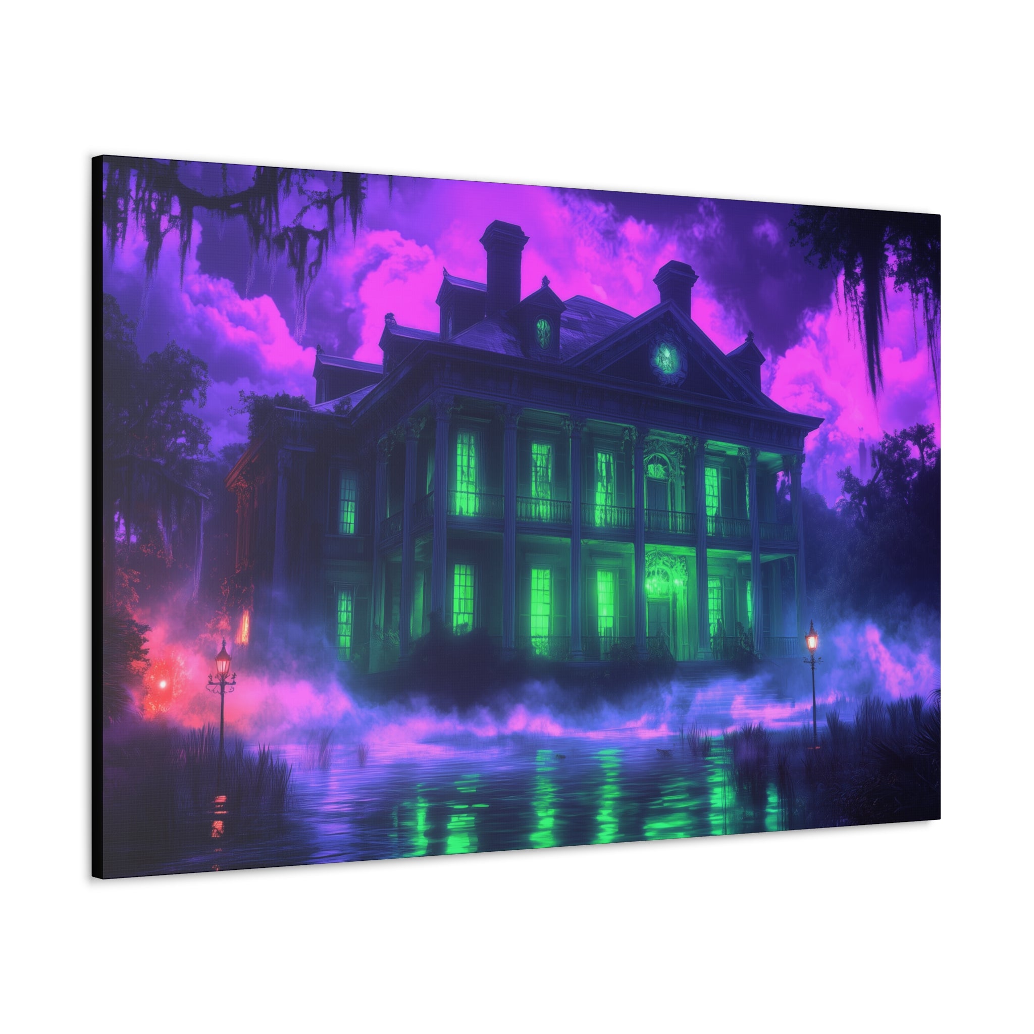 The Haunted Mansion Of The Bayou Canvas Print