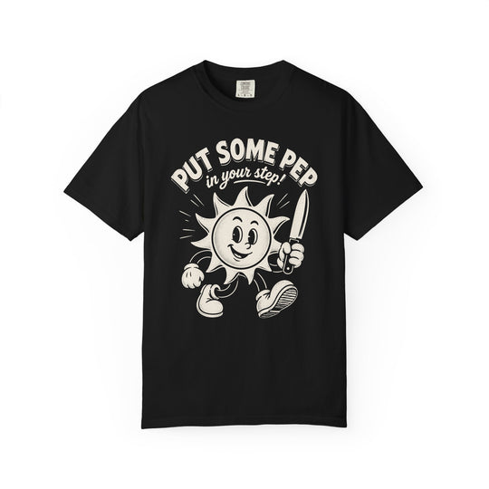 Put Some Pep In Your Step Retro Sun Mens WUNDERLAND Halloween Booteek Short Sleeve Tee