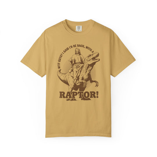 Vintage Jesus Riding Velociraptor Mens WUNDERLAND Vibes Short Sleeve Tee