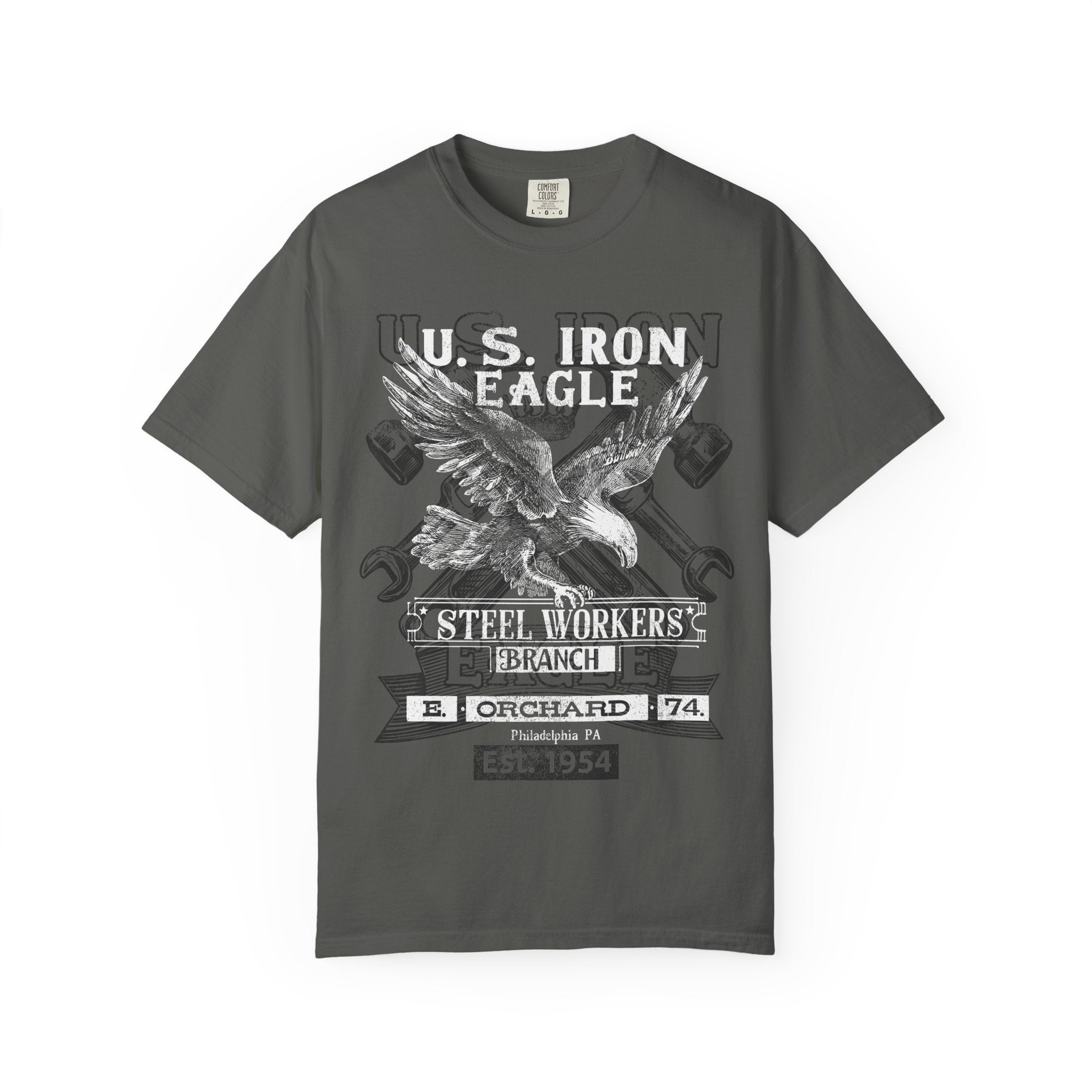 U.S. IRON EAGLE STEEL WORKERS Mens WUNDERLAND Short Sleeve Tee