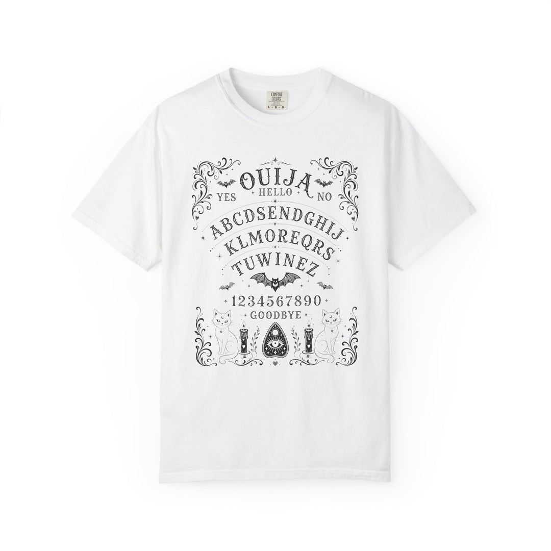 Spirit Board "SEND MORE WINE" Hidden Message Womens WUNDERLAND Halloween Booteek Short Sleeve Tee
