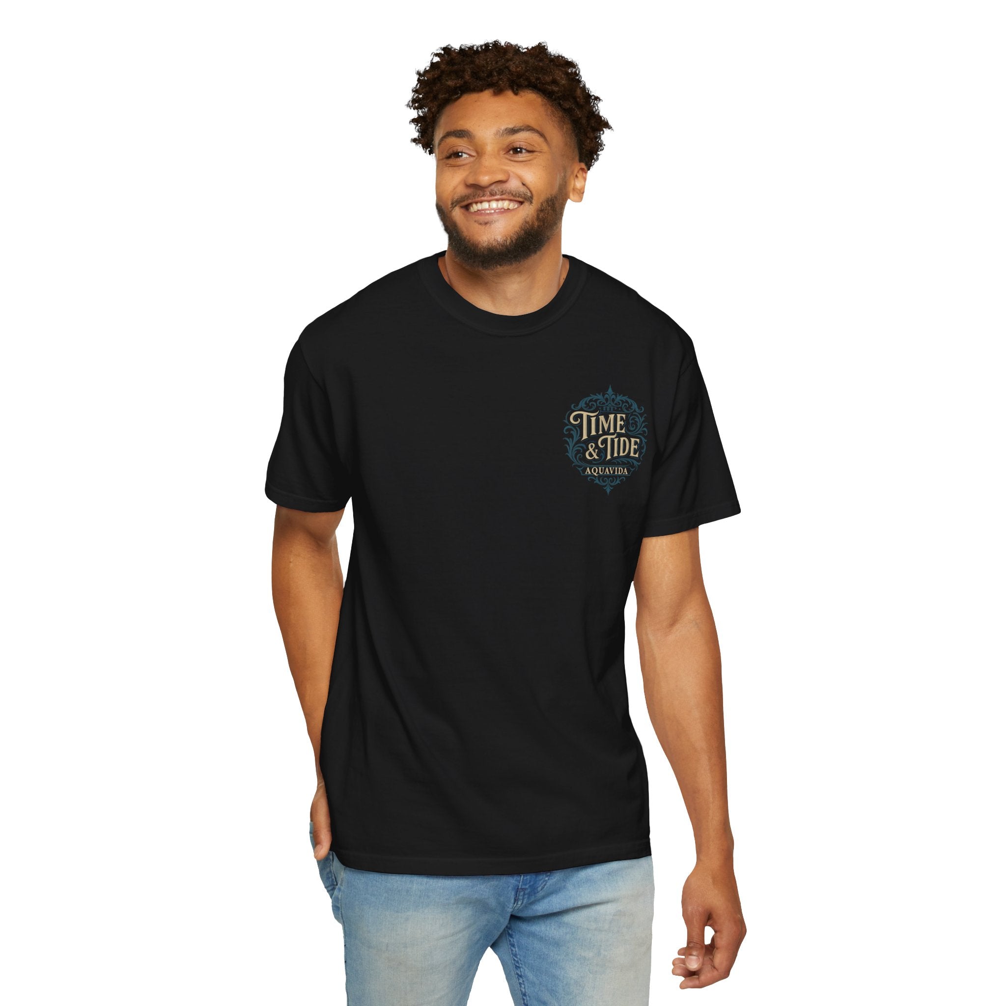 TIME & TIDE Mermaid Hourglass Mens AQUA VIDA Short Sleeve Tee