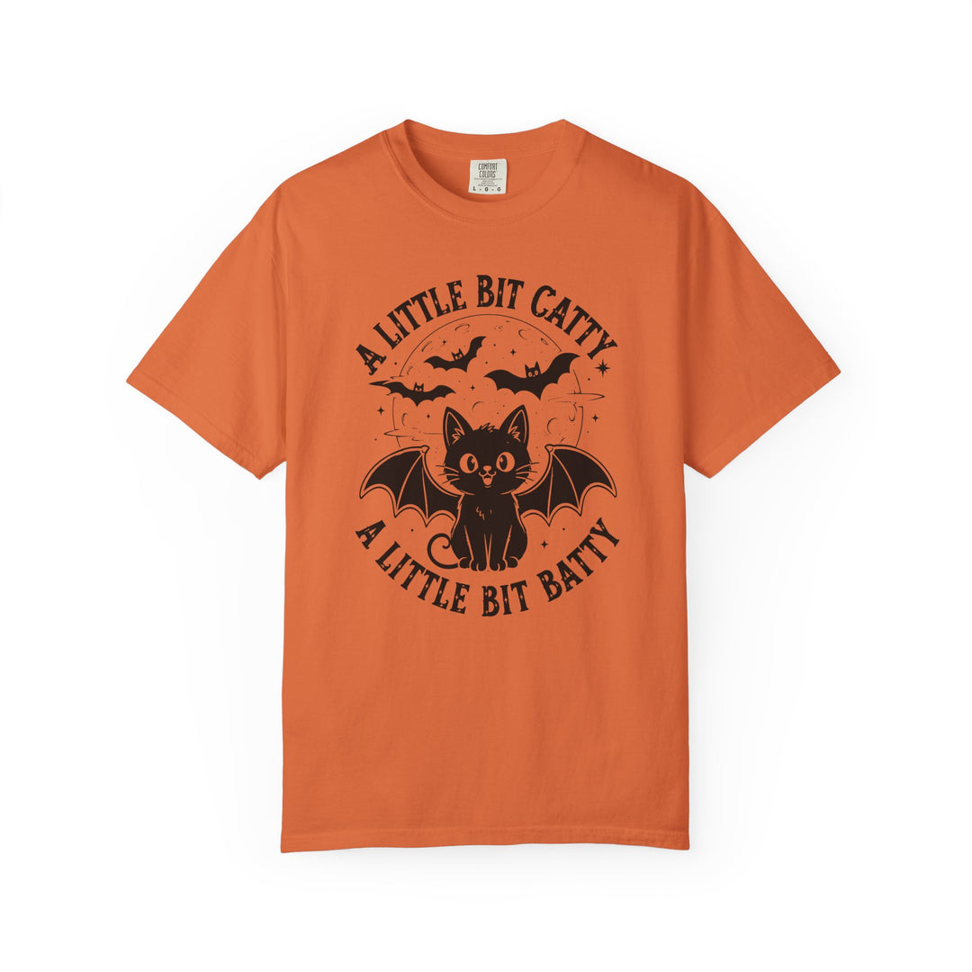 A Little Bit Batty A Little Bit Catty Womens WUNDERLAND Halloween Booteek Short Sleeve Tee