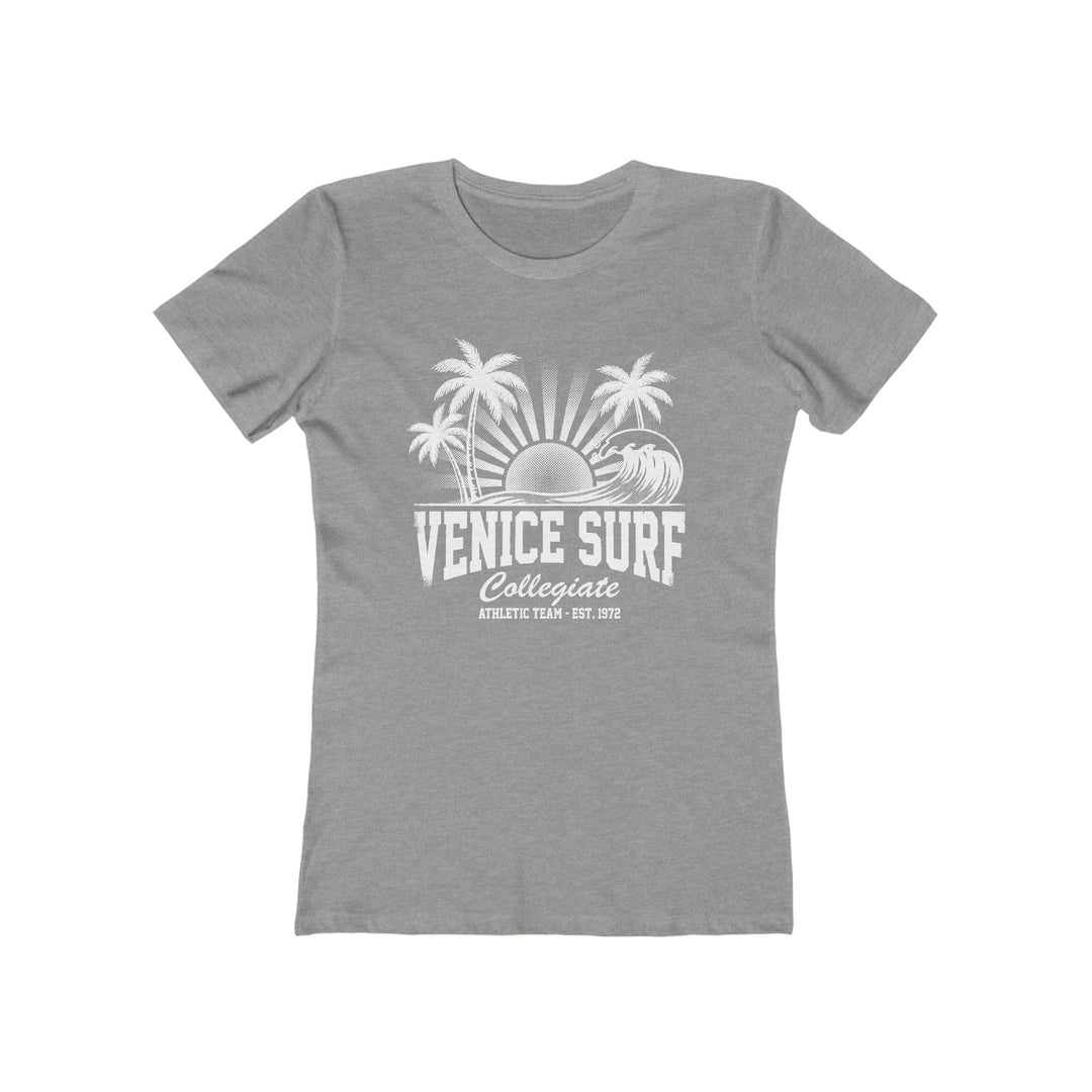 Venice Surf Sunset Beach Womens L'Atomique Graphic Boyfriend Short Sleeve tee